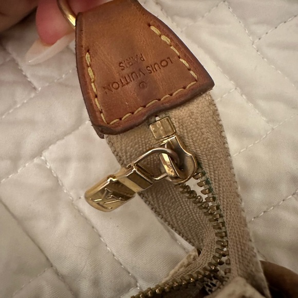 LOUIS VUITTON DAMIER AZUR EVA shoulder bag checked coated natural Vachetta - Picture 5 of 12